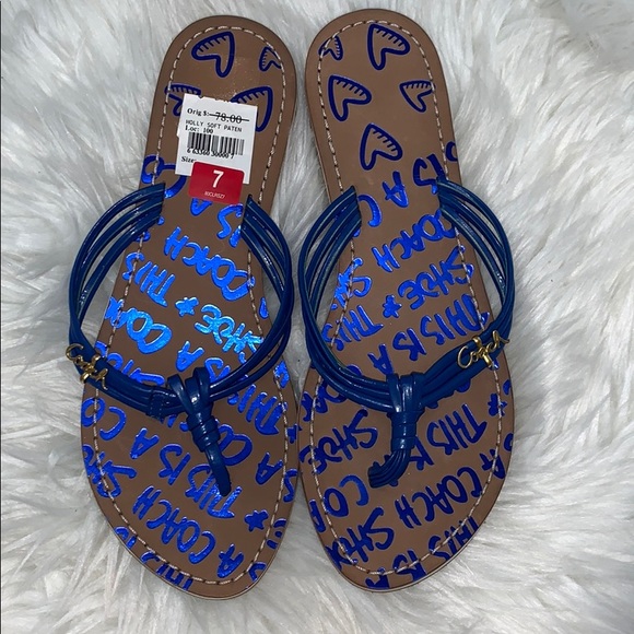 Brand New** Coach Thong Slipper - Picture 1 of 4